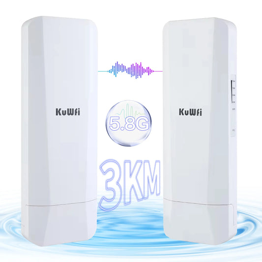 Pont extérieur KuWFi gamme wifi cpe 3KM 5.8G granges point à point pont wifi sans fil pour les connexions Internet à distance - Bamako Gadgets