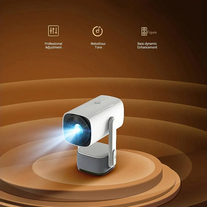 Projecteur rechargeable 4K K2 Smart Android 11 avec Batterie Intégrée, Haut-parleur Bluetooth et WIFI