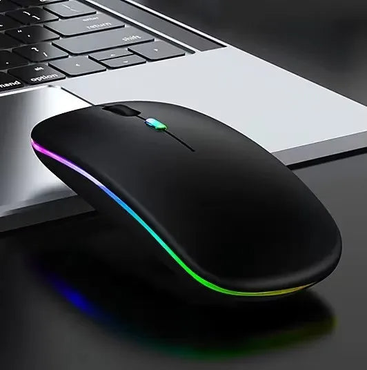 Souris rechargeable, Bluetooth et USB, PC, Tablette et Ordinateur