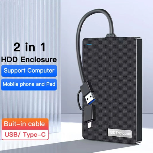 Boîtier de disque dur USB 2.5 pouces disque avec de câble intégré