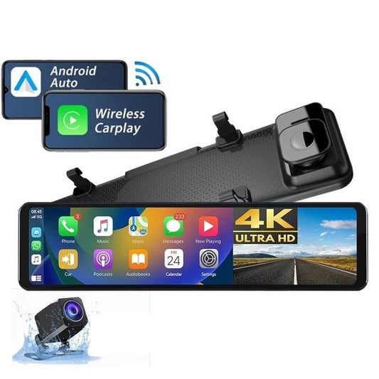 Rétroviseur intelligent 4K avec CarPlay & Android Auto