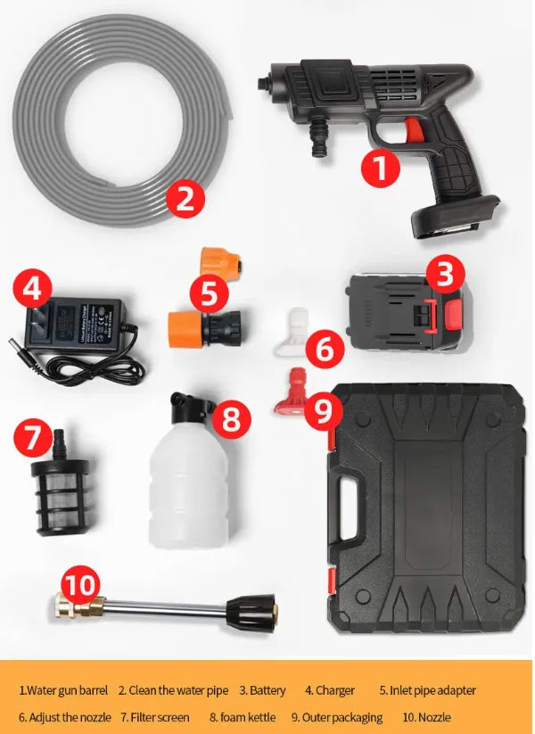 Nettoyeur haute pression de lave-auto électrique Portable  avec batterie au Lithium 48HV