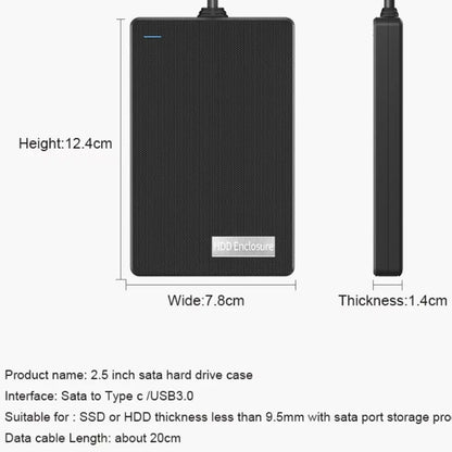 Boîtier de disque dur USB 2.5 pouces disque avec de câble intégré