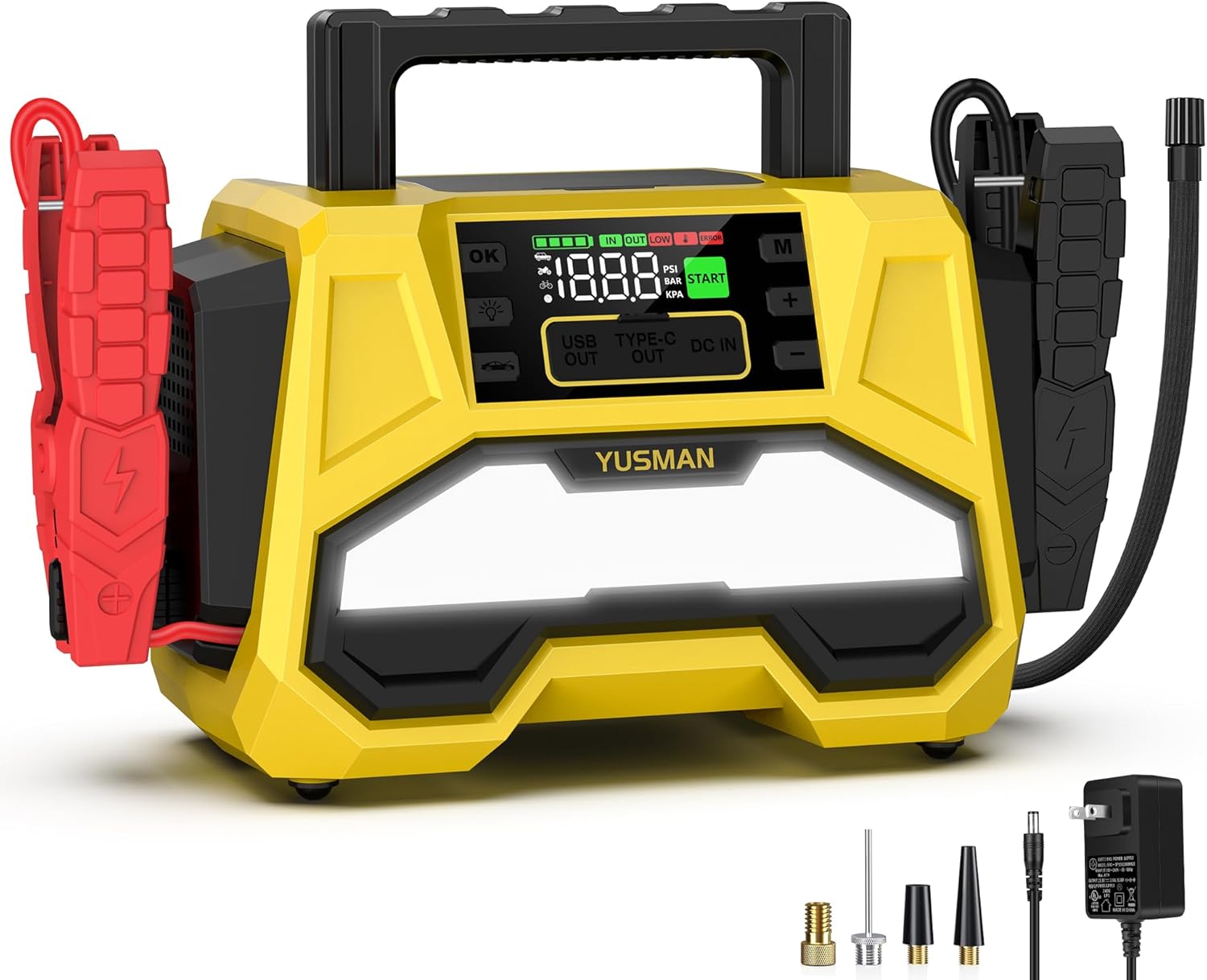 Booster de batterie voiture Yusman – Puissant et Multifonction pour véhicules légers et lourds - Bamako Gadgets