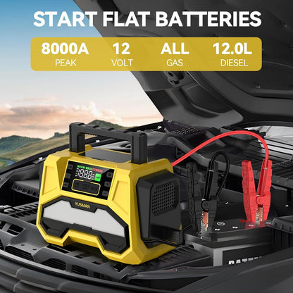 Booster de batterie voiture Yusman – Puissant et Multifonction pour véhicules légers et lourds - Bamako Gadgets