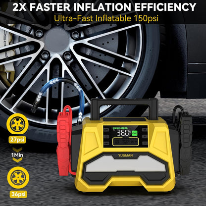 Booster de batterie voiture Yusman – Puissant et Multifonction pour véhicules légers et lourds - Bamako Gadgets
