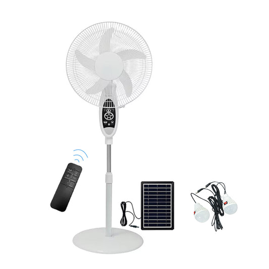 Ventilateur Oscillant 16 pouces avec Panneau Solaire et 9 Vitesses