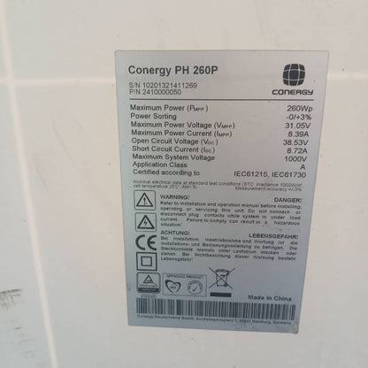 Panneau solaires 255w, marque Allemande